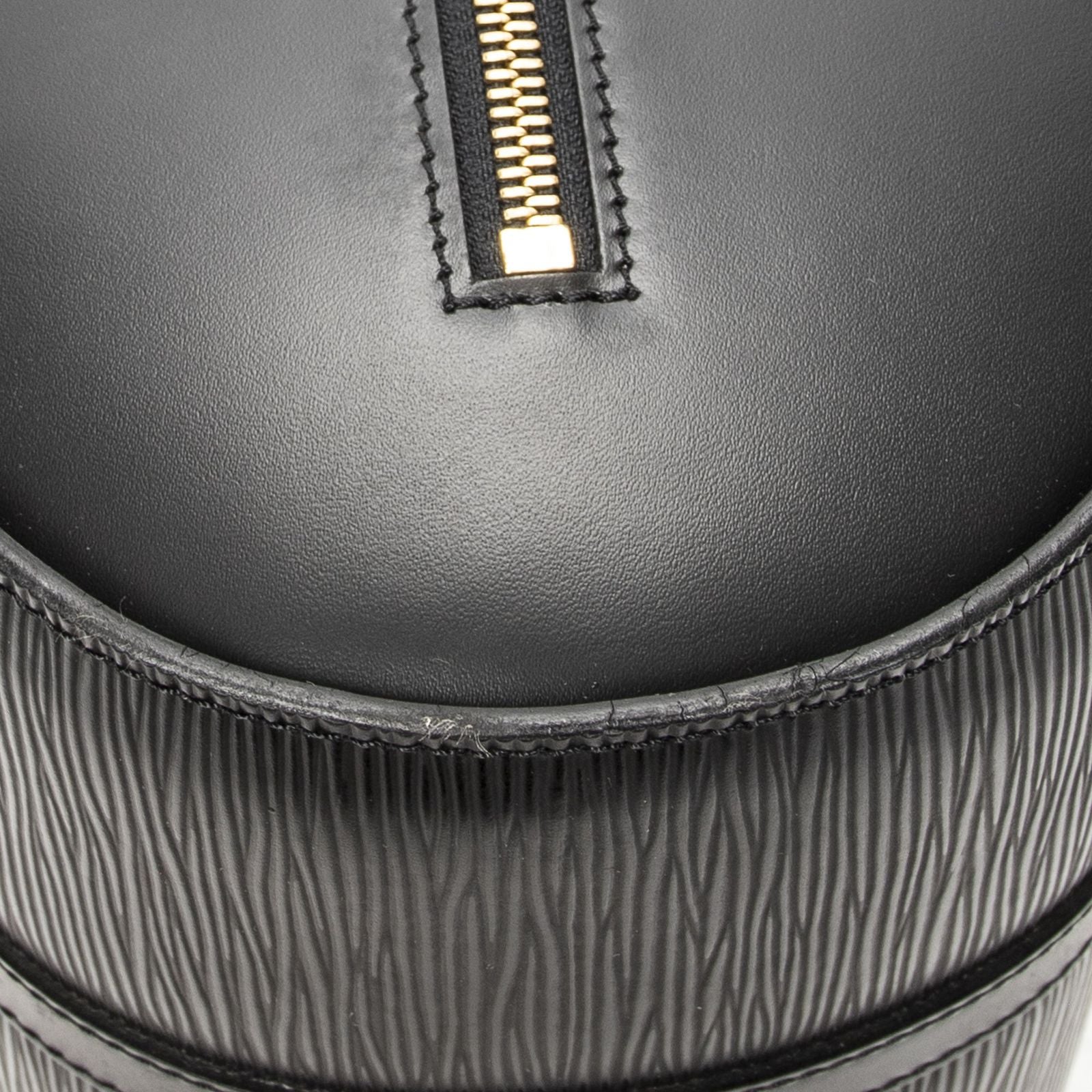 Louis Vuitton Soufflot Black Epi Handbag — view 7