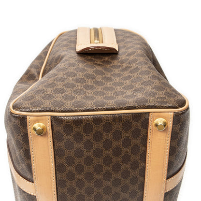 Celine Midi Amboston Brown Beige Macadam Canvas Shoulder Bag — view 7