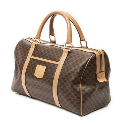 Celine Midi Amboston Brown Beige Macadam Canvas Shoulder Bag — view 2