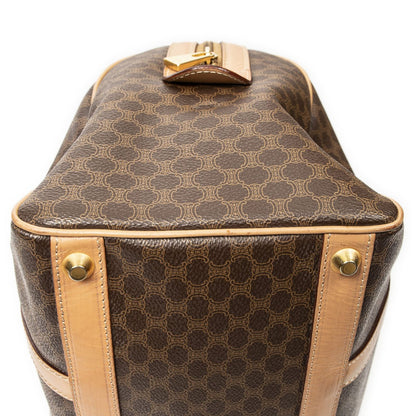 Celine Midi Amboston Brown Beige Macadam Canvas Shoulder Bag — view 8