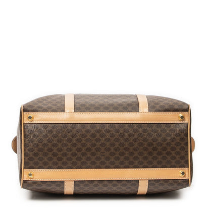 Celine Midi Amboston Brown Beige Macadam Canvas Shoulder Bag — view 6