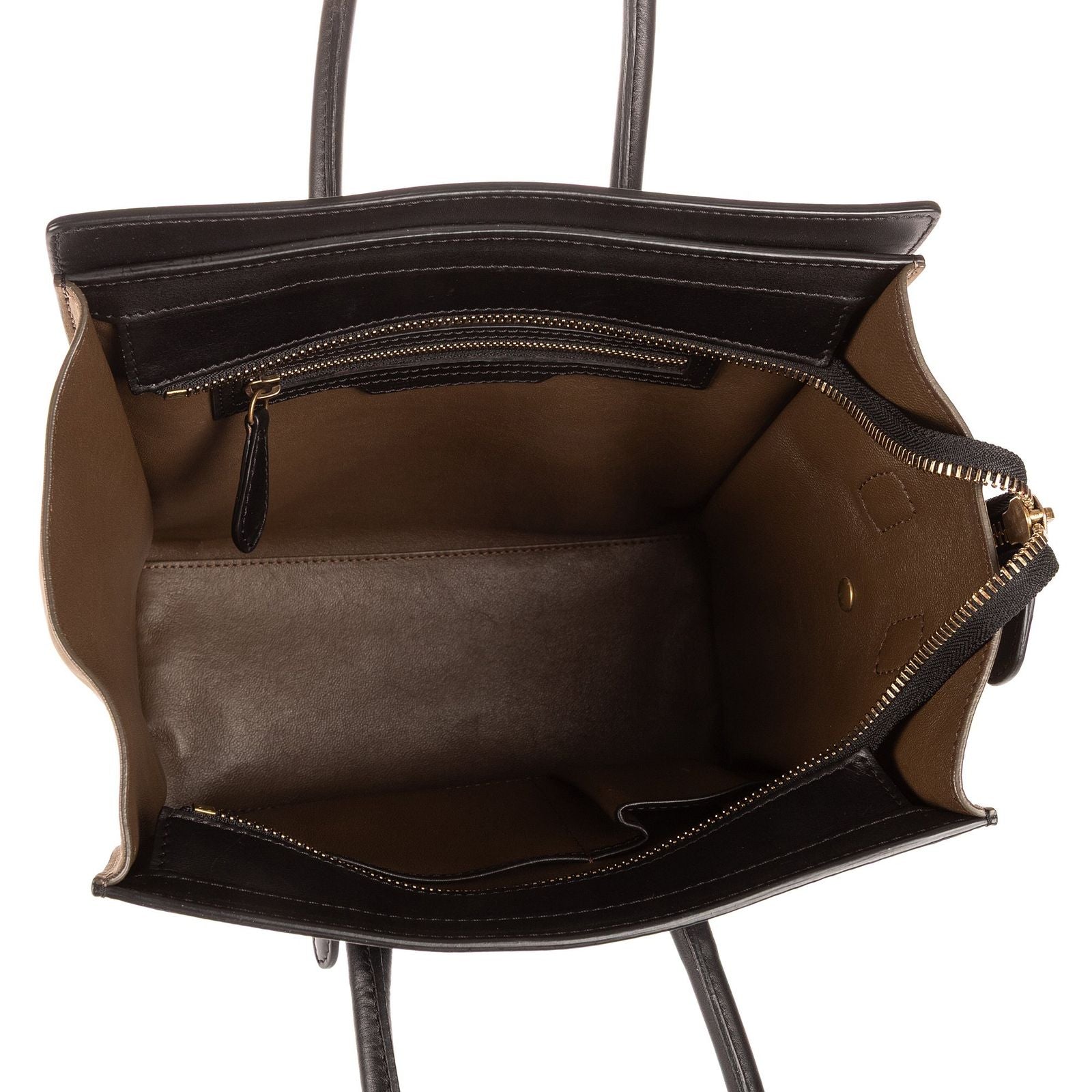 Celine Micro Luggage Tricolor Black Blue Calfskin Leather — view 9