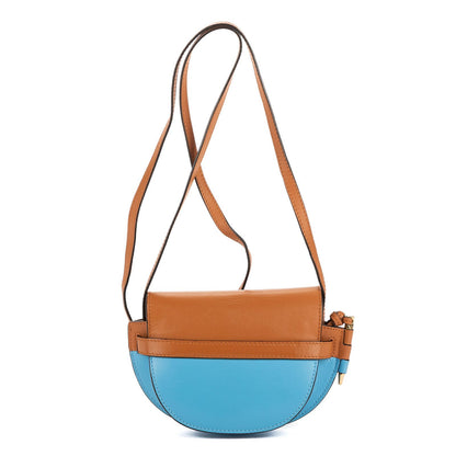 Loewe Gate Dual Brown Blue Calfskin Leather Messenger Bag — view 5
