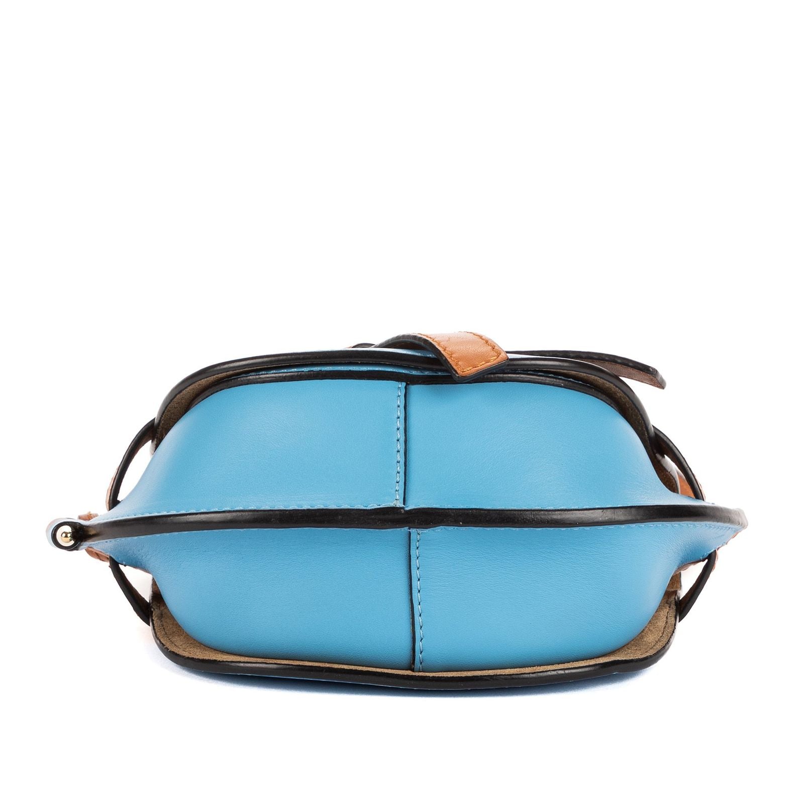 Loewe Gate Dual Brown Blue Calfskin Leather Messenger Bag — view 6