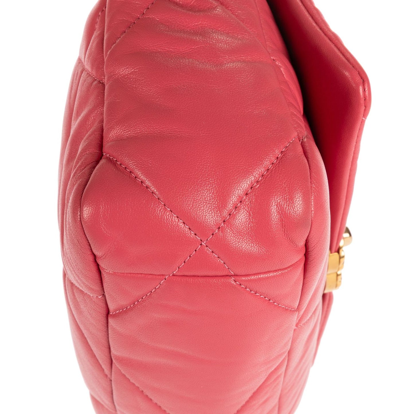 Chanel Classic 19 Flap Pink Quilted Lambskin Leather — view 8