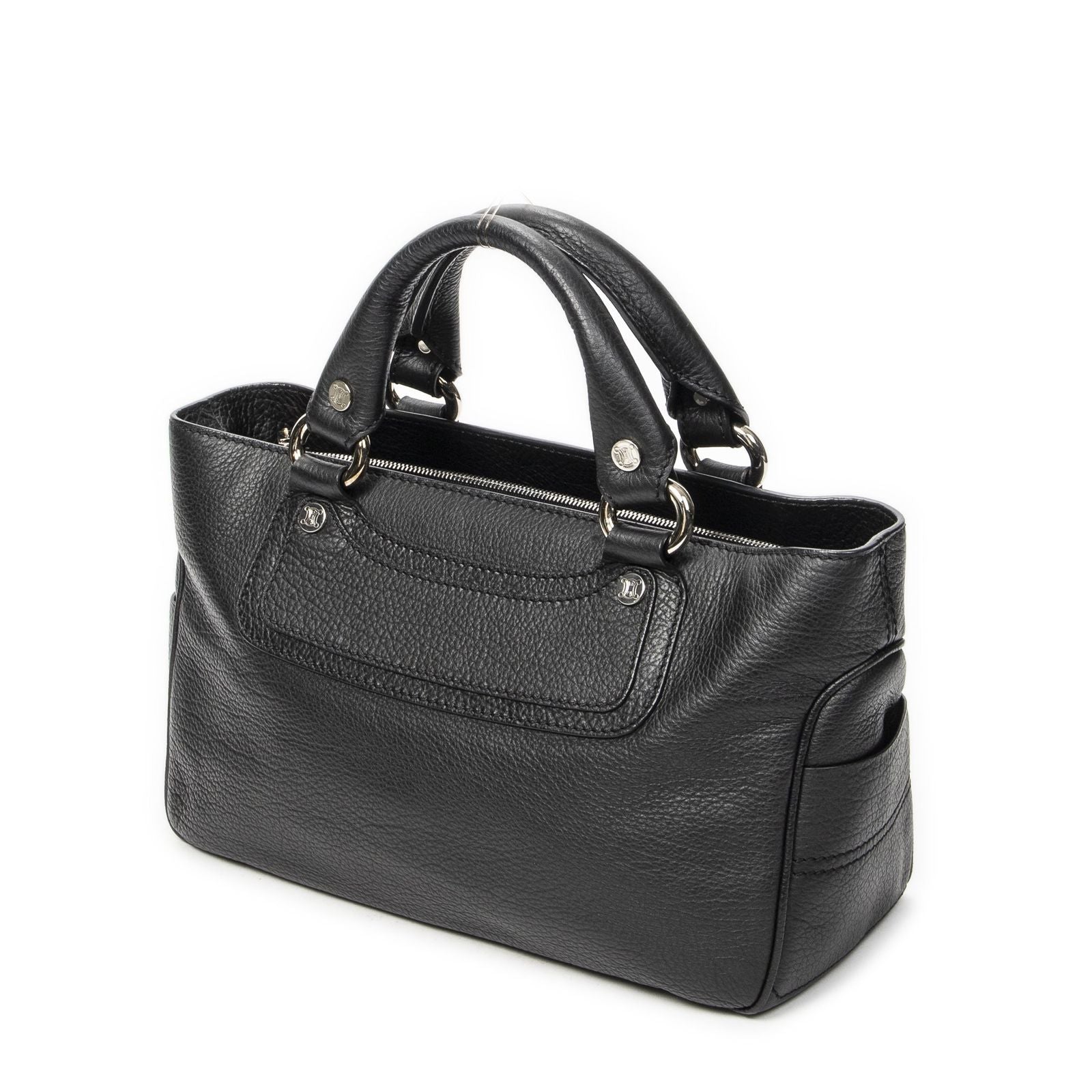 Celine Boogie Bag Black Gray Calfskin Leather — view 2