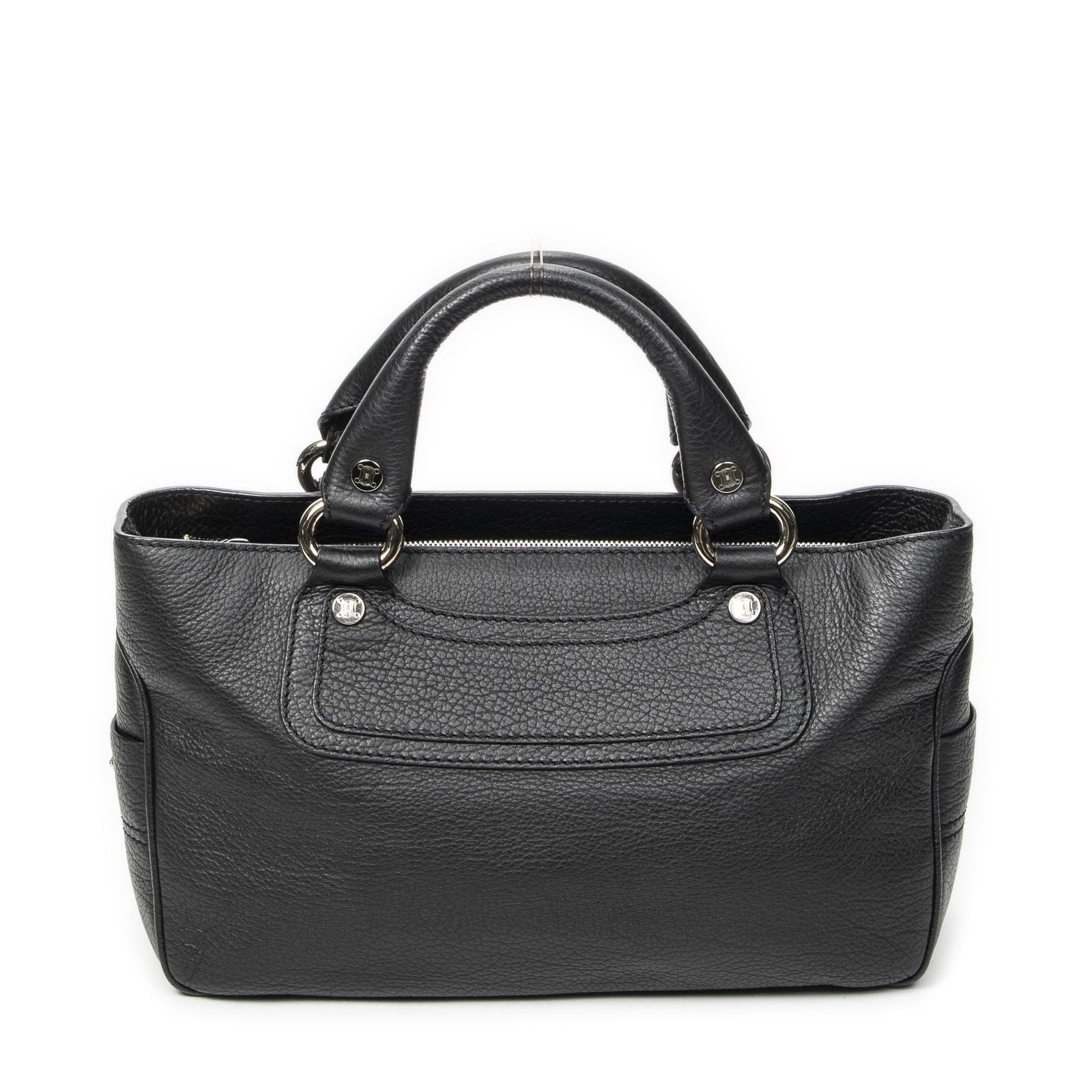 Celine Boogie Bag Black Gray Calfskin Leather