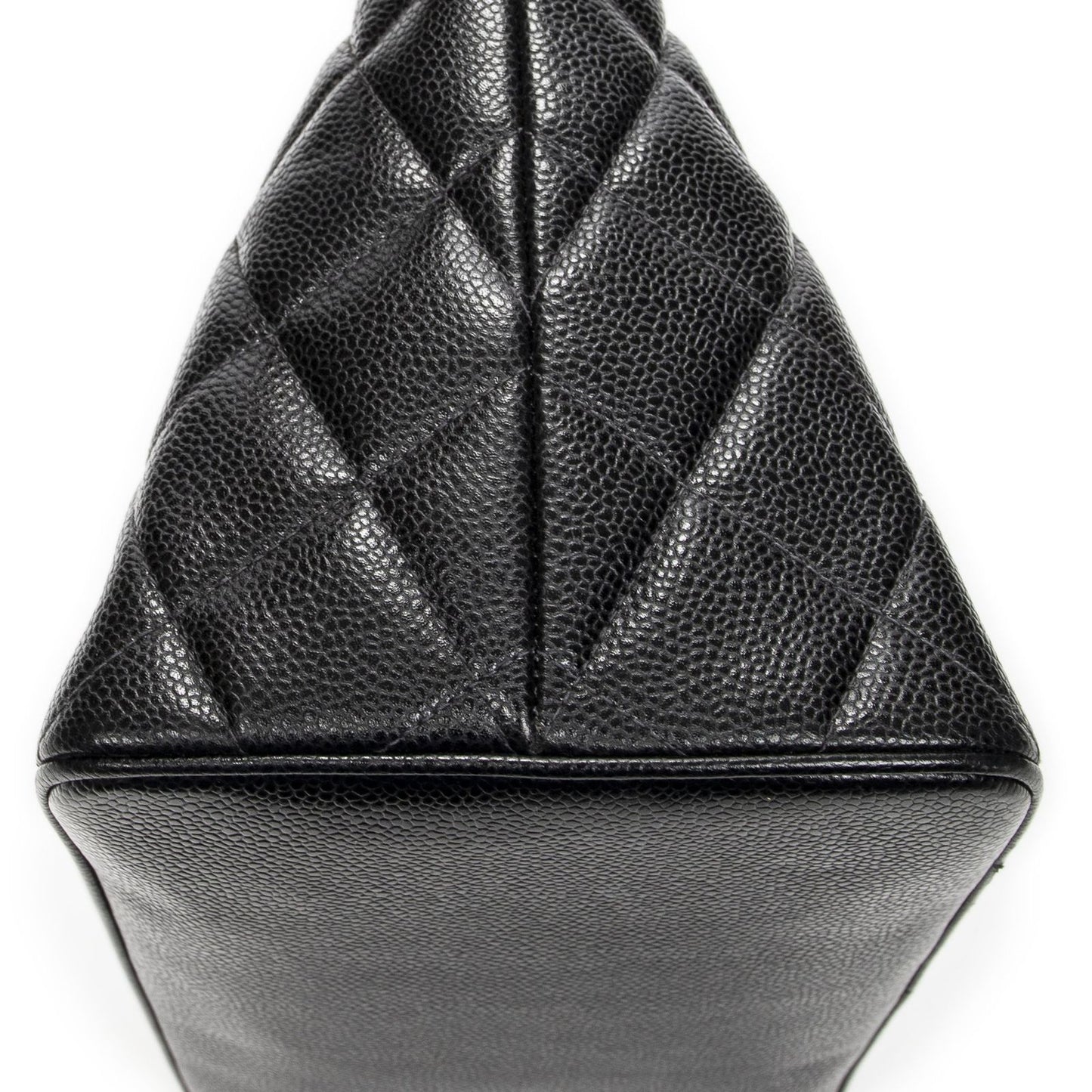 Chanel Timeless Medallion Tote Black Quilted Caviar Leather — view 8