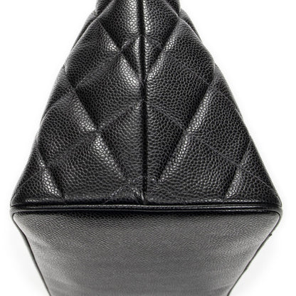 Chanel Timeless Medallion Tote Black Quilted Caviar Leather — view 8
