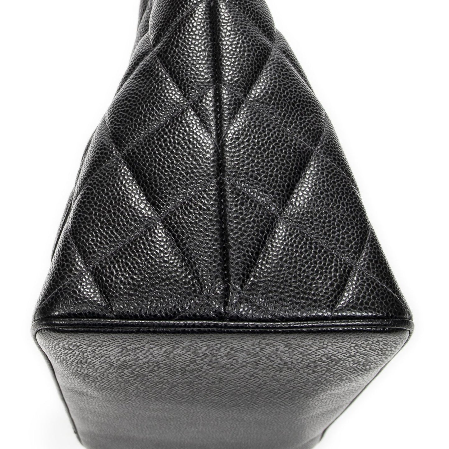 Chanel Timeless Medallion Tote Black Quilted Caviar Leather — view 7