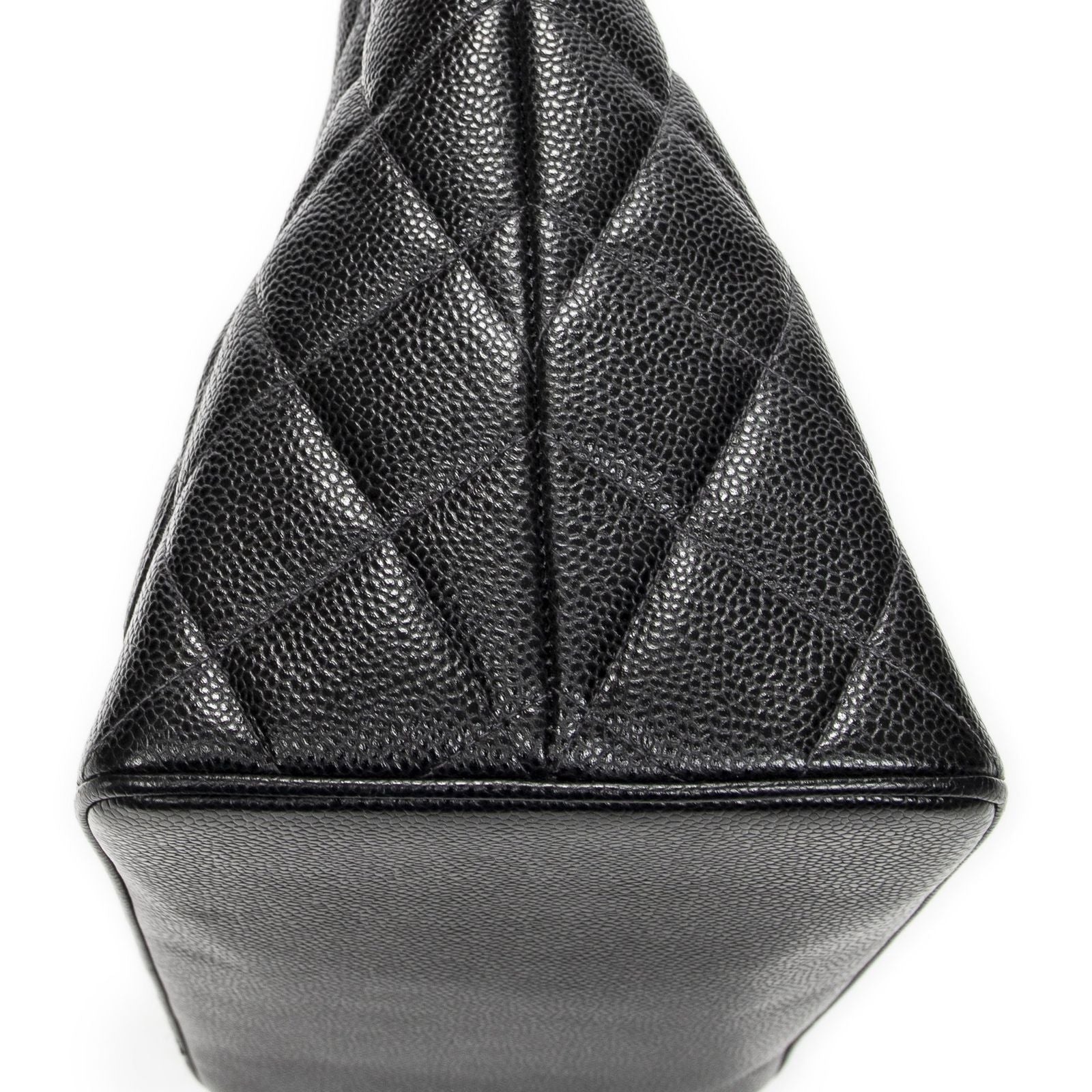 Chanel Timeless Medallion Tote Black Quilted Caviar Leather — view 7