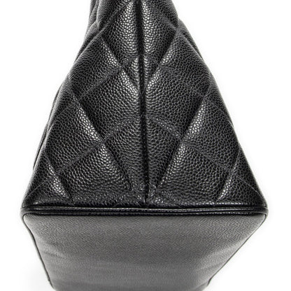 Chanel Timeless Medallion Tote Black Quilted Caviar Leather — view 7