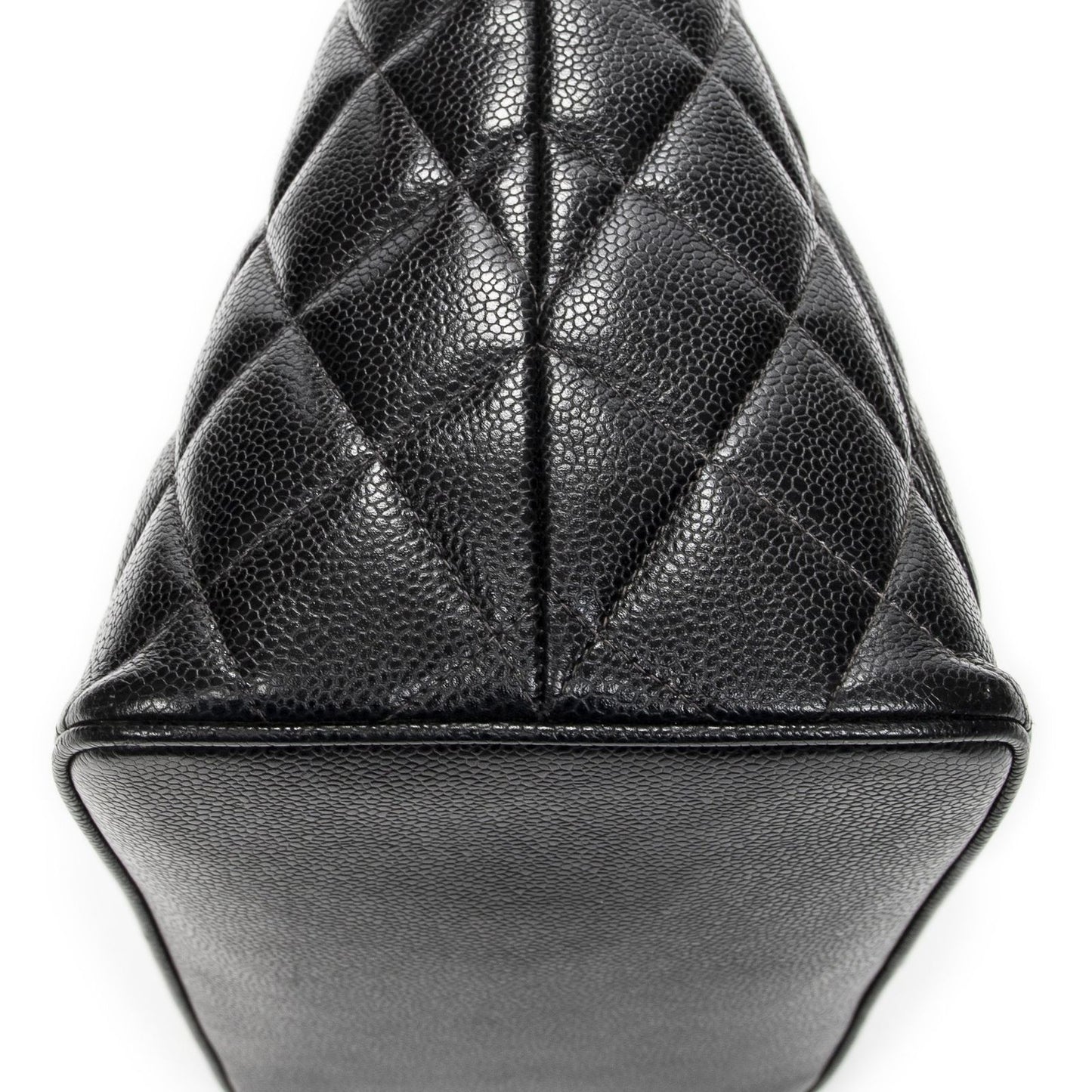 Chanel Timeless Medallion Tote Black Quilted Caviar Leather — view 8