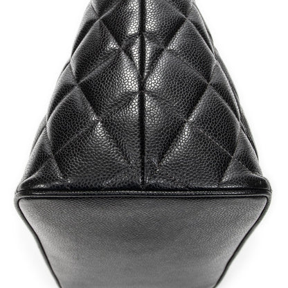 Chanel Timeless Medallion Tote Black Quilted Caviar Leather — view 8