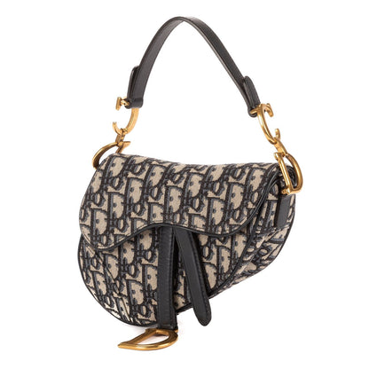 Dior Oblique Saddle Navy Diorissimo Canvas — view 2