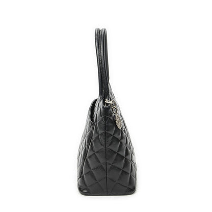 Chanel Timeless Medallion Tote Black Quilted Caviar Leather — view 4