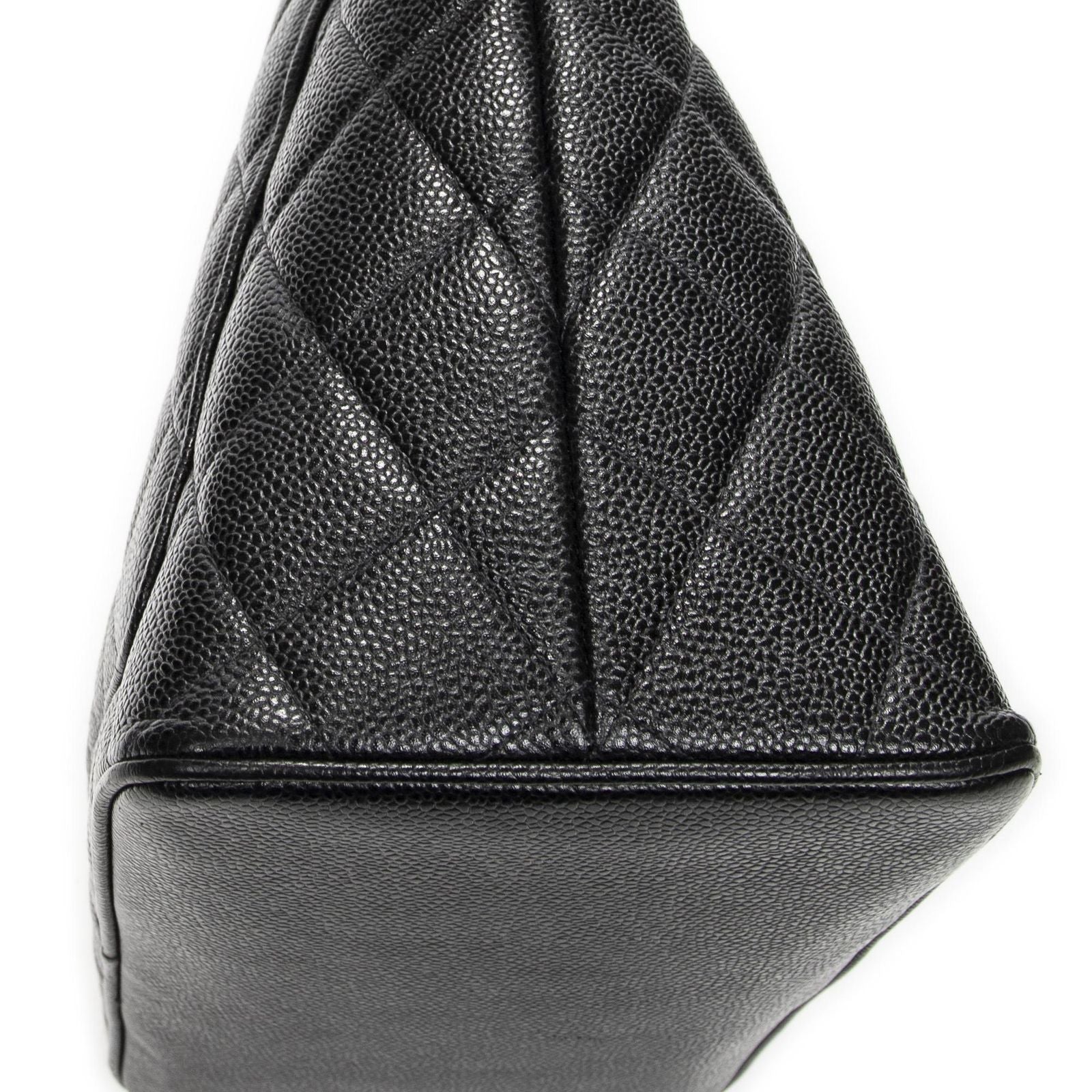 Chanel Timeless Medallion Tote Black Quilted Caviar Leather — view 7