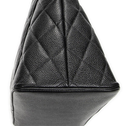 Chanel Timeless Medallion Tote Black Quilted Caviar Leather — view 7