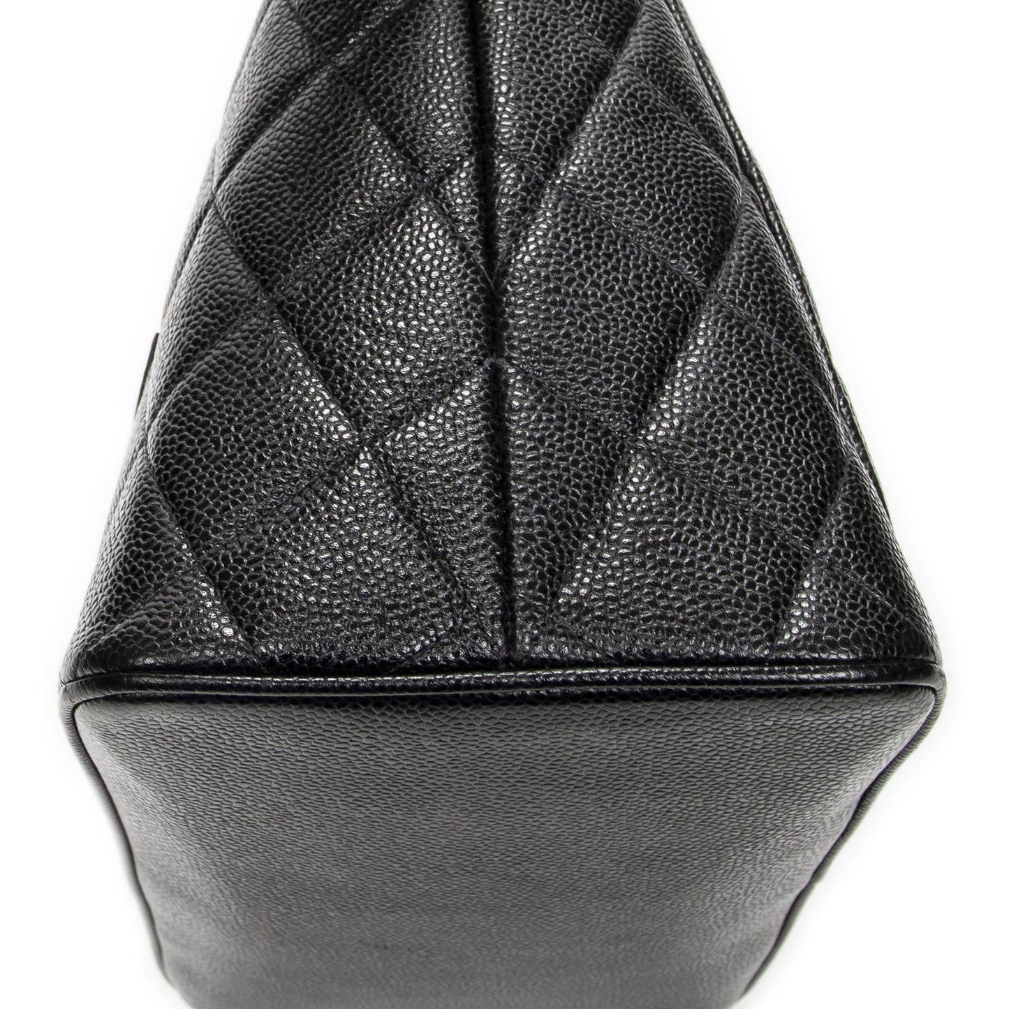 Chanel Timeless Medallion Tote Black Quilted Caviar Leather — view 8