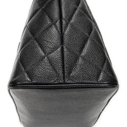 Chanel Timeless Medallion Tote Black Quilted Caviar Leather — view 8