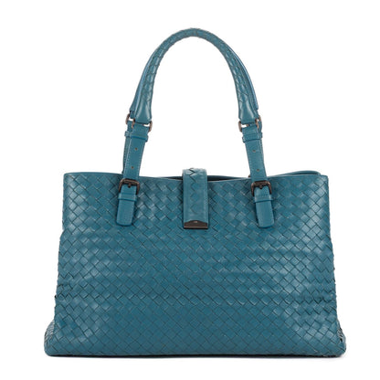 Bottega Venetaintreciatto Roma Blue Intrecciato Leather Shoulder Bag — view 5
