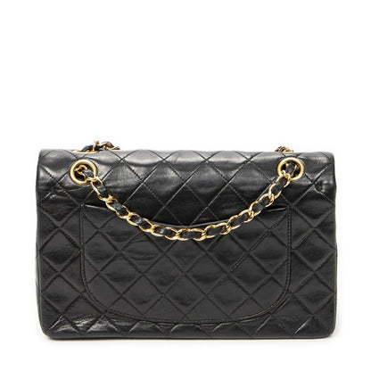 Chanel Quilted Double Flap Black Lambskin Leather — view 5