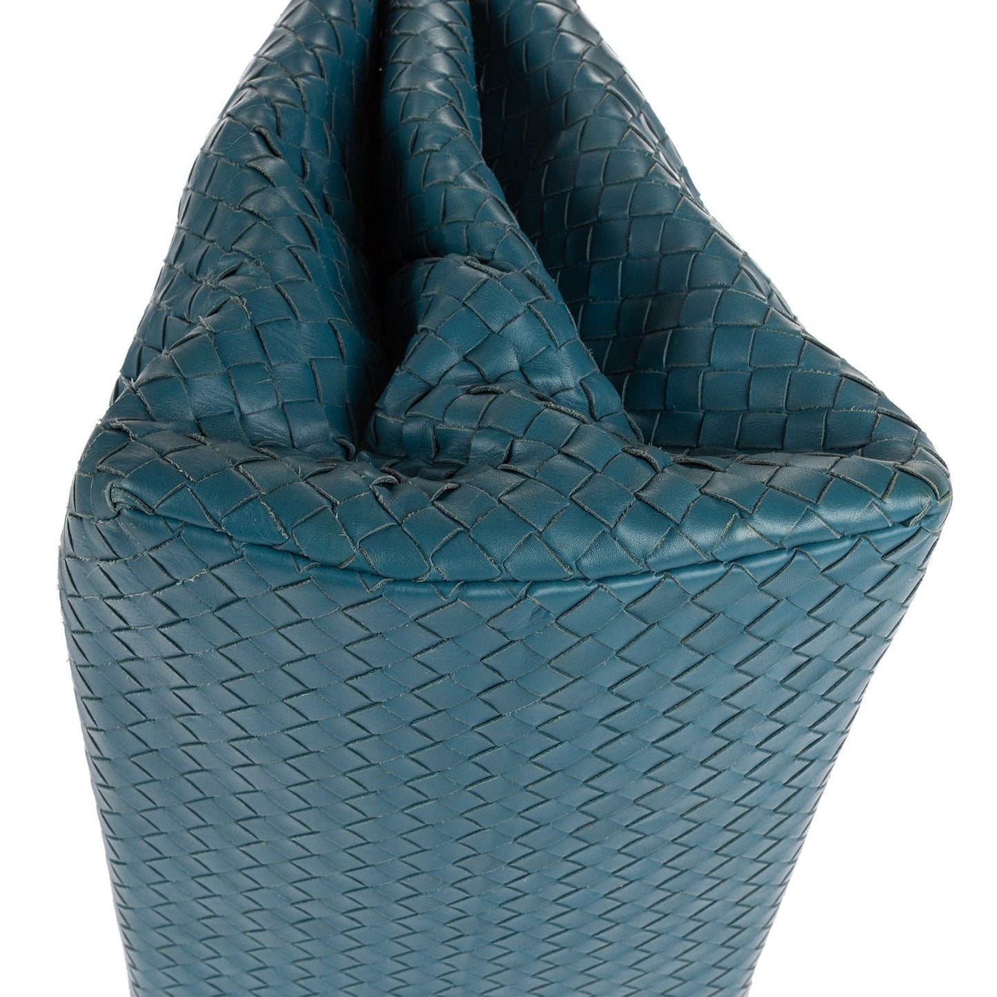 Bottega Venetaintreciatto Roma Blue Intrecciato Leather Shoulder Bag — view 7