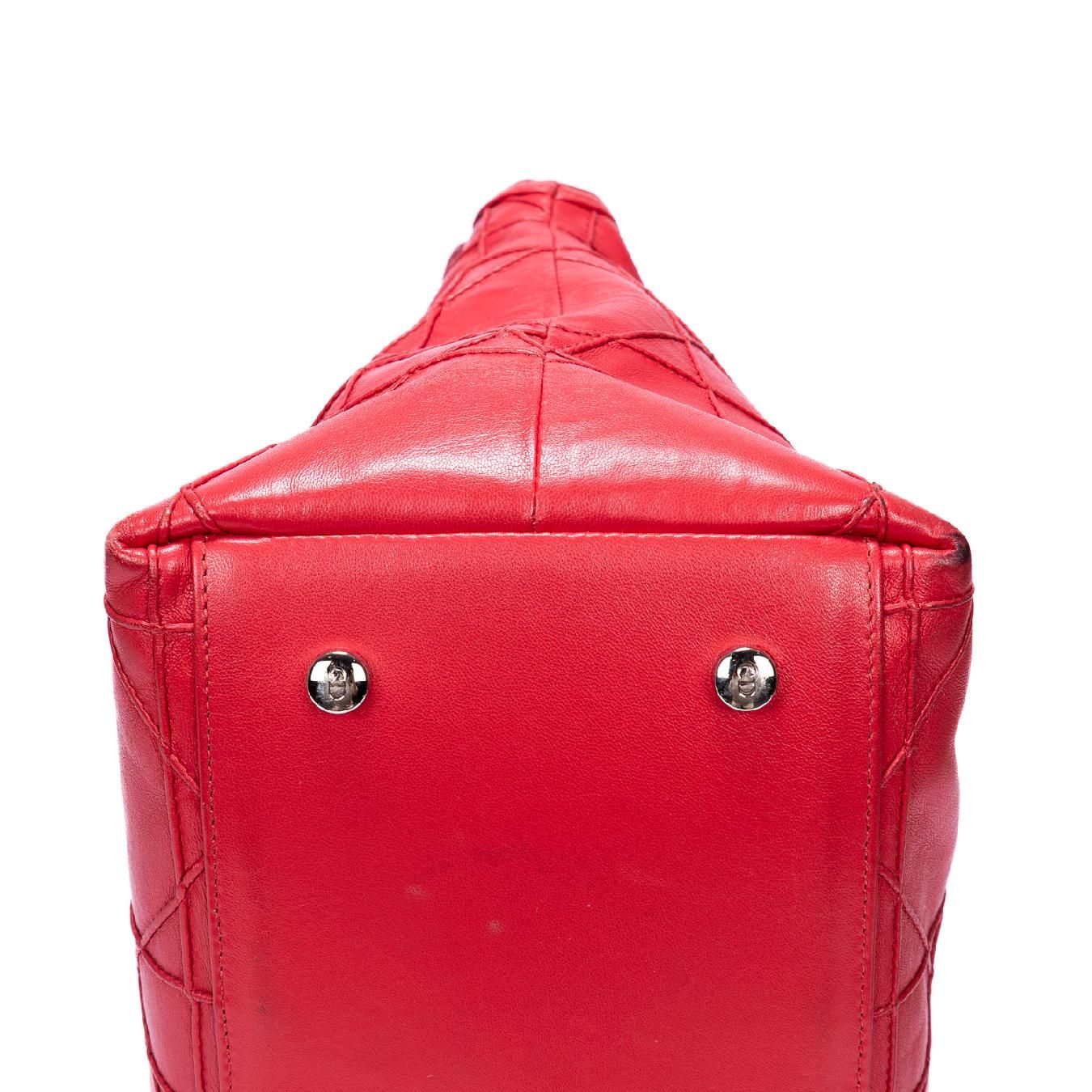 Dior Granville Pink Quilted Leather Shoulder Bag — view 8