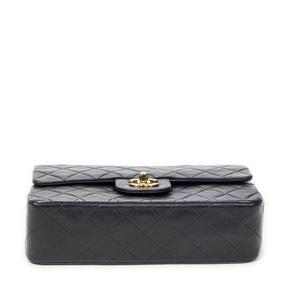 Chanel Quilted Double Flap Navy Lambskin Leather — view 6