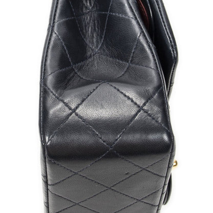 Chanel Quilted Double Flap Navy Lambskin Leather — view 7