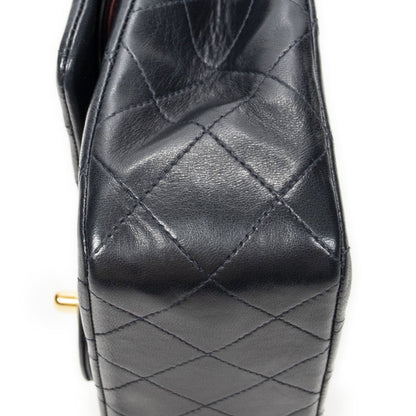 Chanel Quilted Double Flap Navy Lambskin Leather — view 8
