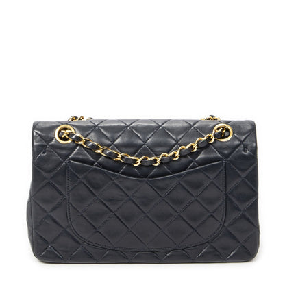 Chanel Quilted Double Flap Navy Lambskin Leather — view 5