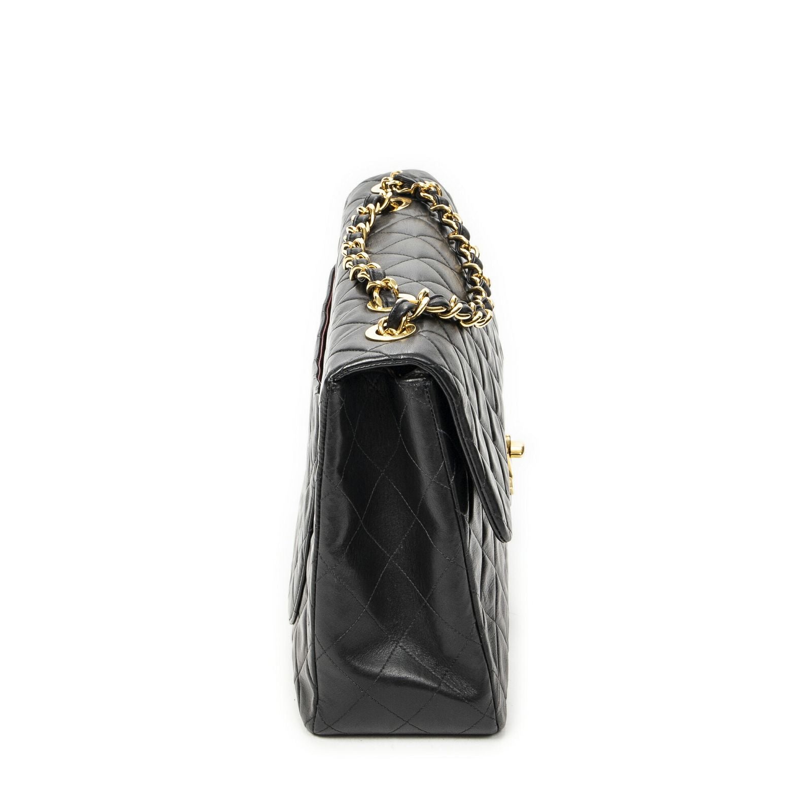 Chanel Maxi Jumbo XL Flap Black Quilted Lambskin Leather — view 4