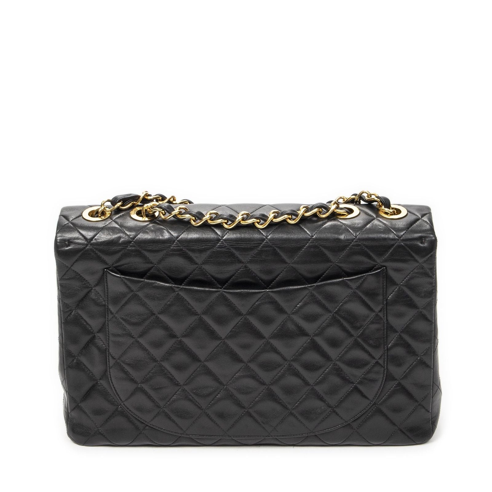 Chanel Maxi Jumbo XL Flap Black Quilted Lambskin Leather — view 5