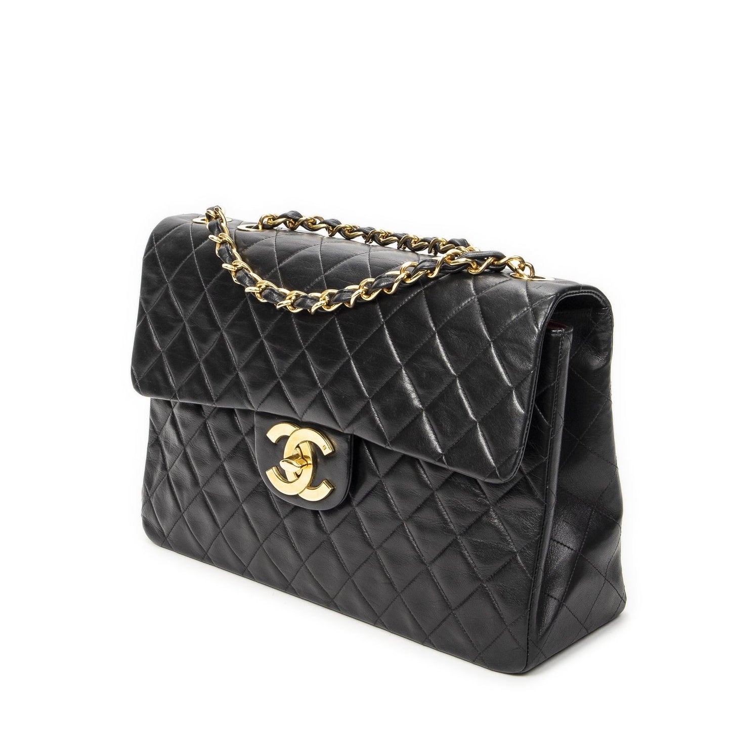 Chanel Maxi Jumbo XL Flap Black Quilted Lambskin Leather — view 2