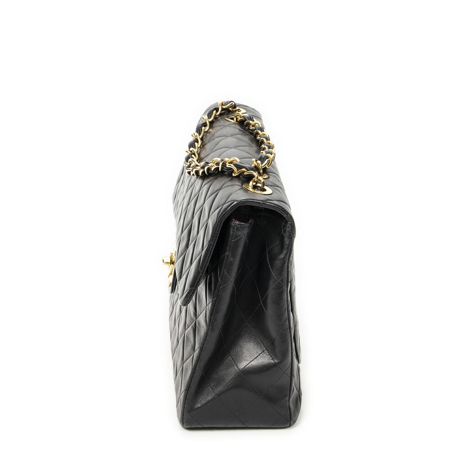 Chanel Maxi Jumbo XL Flap Black Quilted Lambskin Leather — view 3