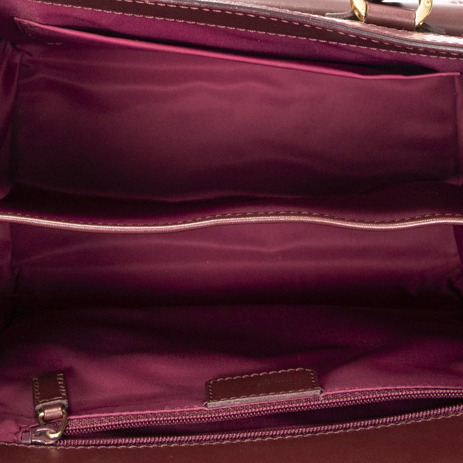 Dior Small Trotter Front Pocket Tote Burgundy Pattern Canvas — view 9