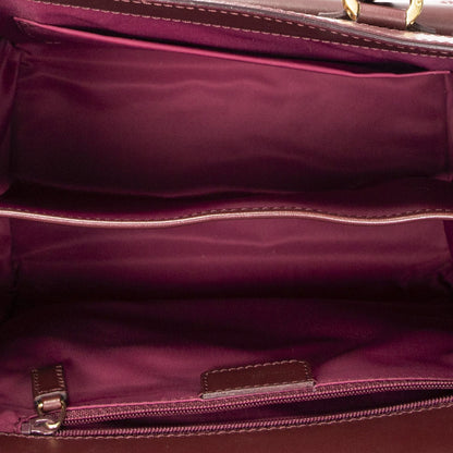 Dior Small Trotter Front Pocket Tote Burgundy Pattern Canvas — view 9