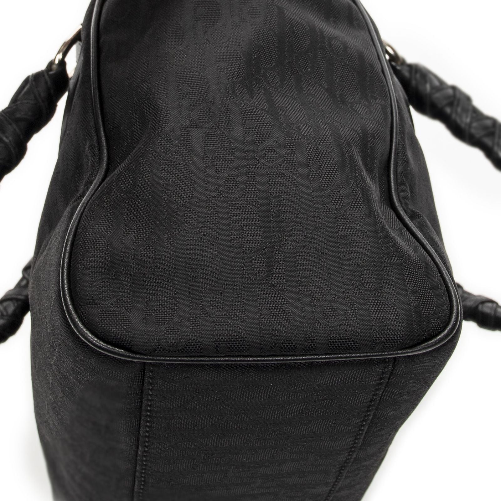 Dior Brea Trotter Tote Black Pattern Nylon Canvas — view 7