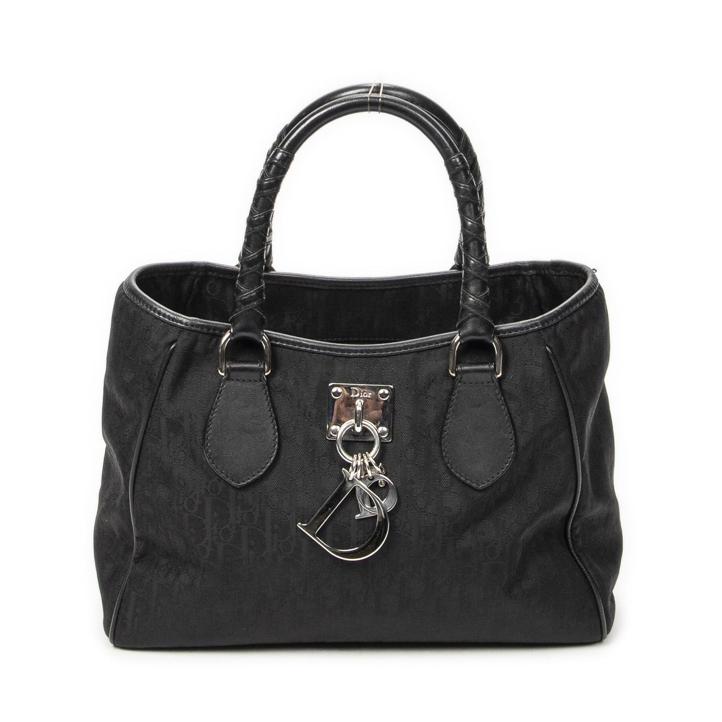 Dior Brea Trotter Tote Black Pattern Nylon Canvas