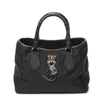 Dior Brea Trotter Tote Black Pattern Nylon Canvas