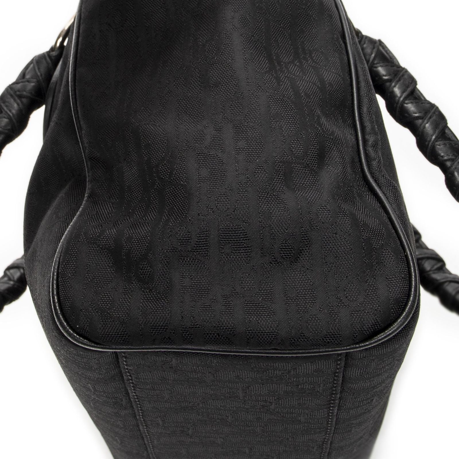 Dior Brea Trotter Tote Black Pattern Nylon Canvas — view 8