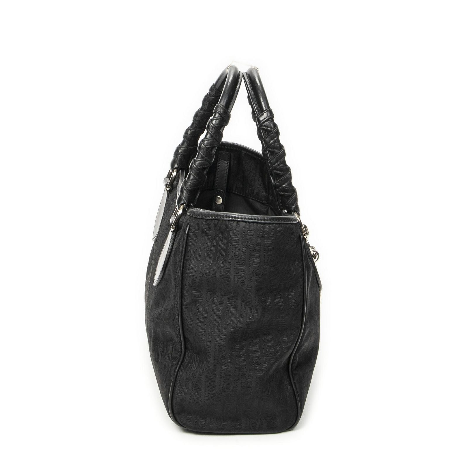 Dior Brea Trotter Tote Black Pattern Nylon Canvas — view 4