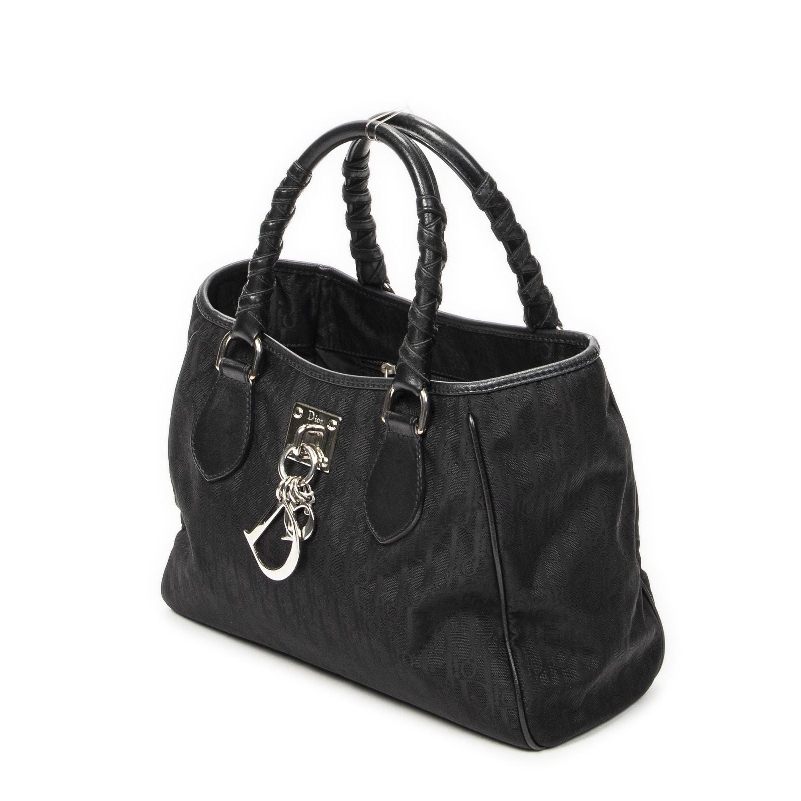 Dior Brea Trotter Tote Black Pattern Nylon Canvas — view 2