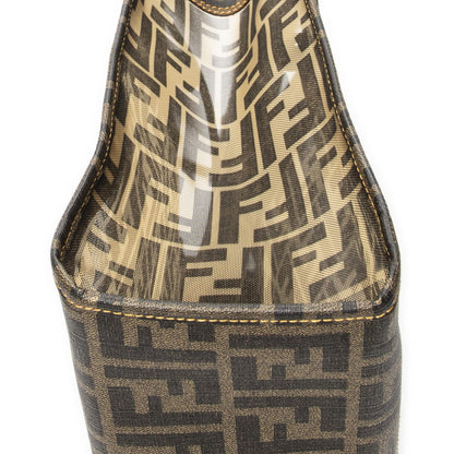 Fendi Mesh FF Tote Brown Zucca Gray Canvas — view 7