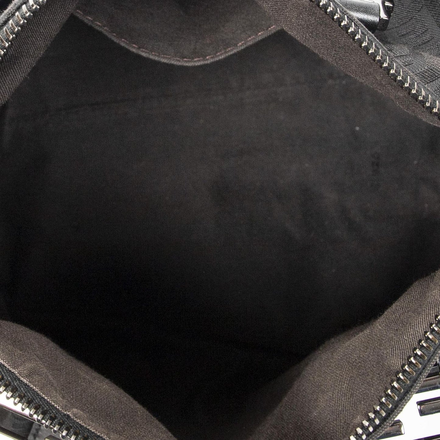 Fendi Forever Bauletto Boston Bag Black Zucchino Canvas — view 9