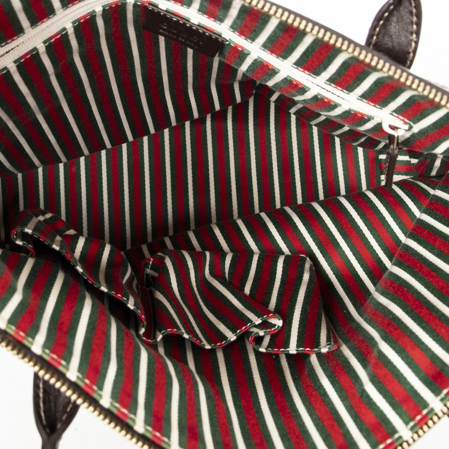 Gucci Vertical Bullet Tote Beige Dark Brown GG Canvas — view 9