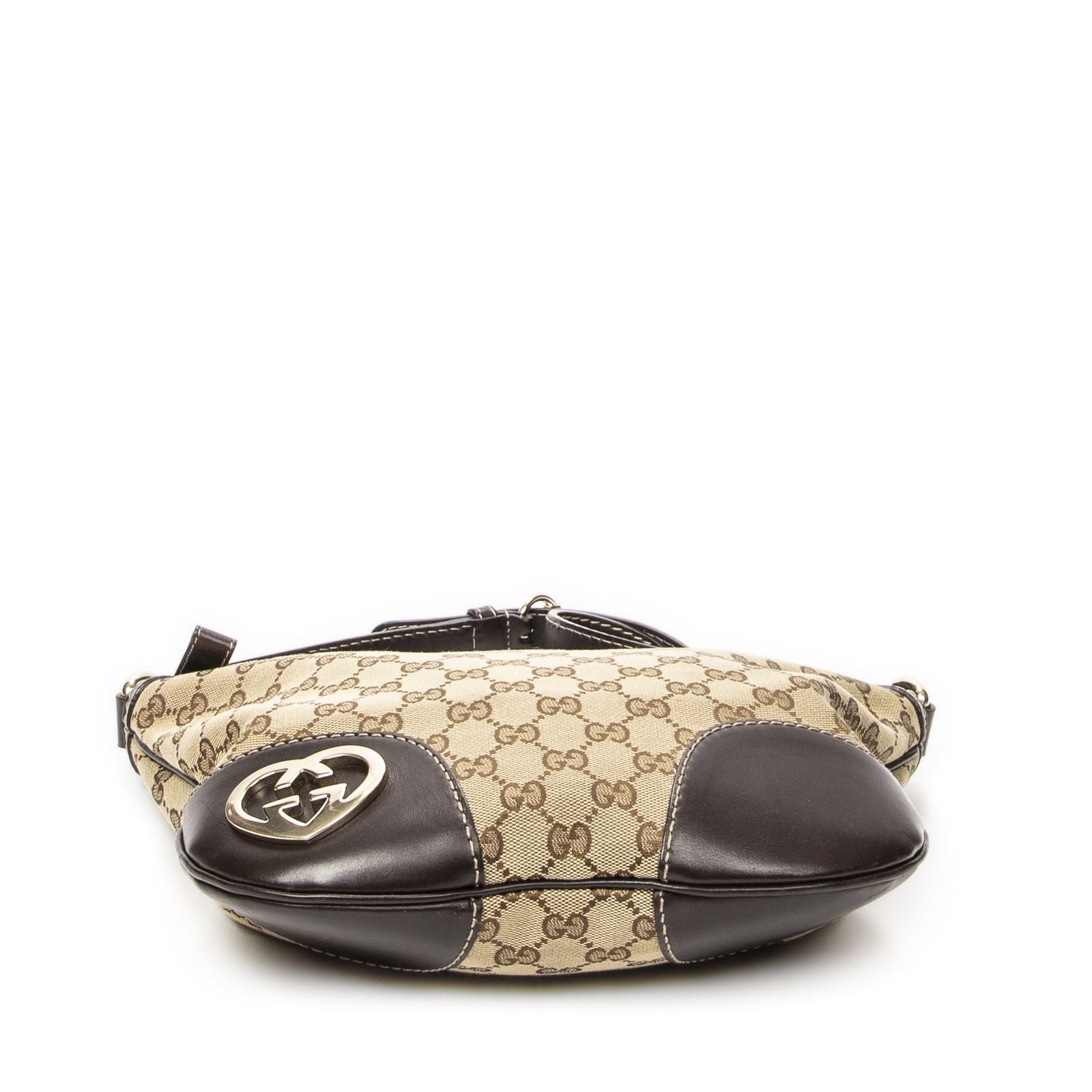 Gucci Bree Heart Crossbody Beige Dark Brown GG Canvas — view 6