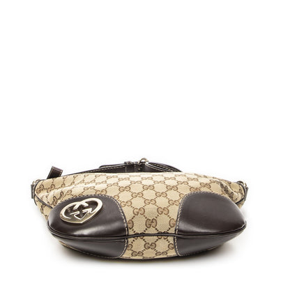 Gucci Bree Heart Crossbody Beige Dark Brown GG Canvas — view 6