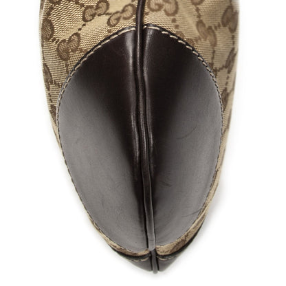 Gucci Bree Heart Crossbody Beige Dark Brown GG Canvas — view 8